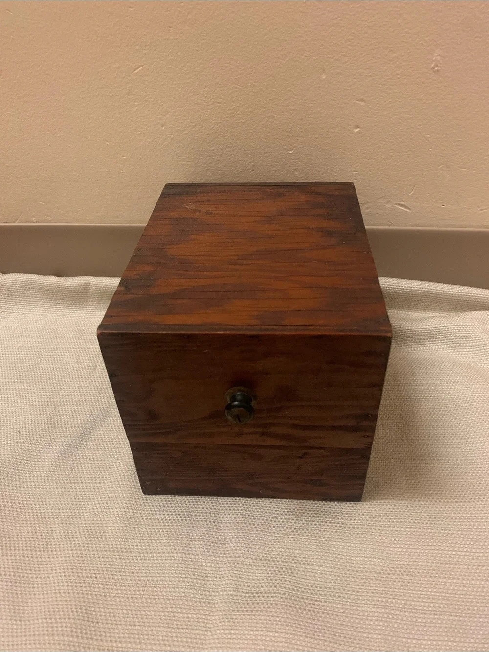 Antique Wooden Recipe/Letter Organizer Box Primitive Folk Art 8 Slots Farmhouse